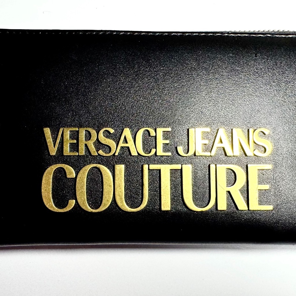 Versace Couture Black Leather Wallet